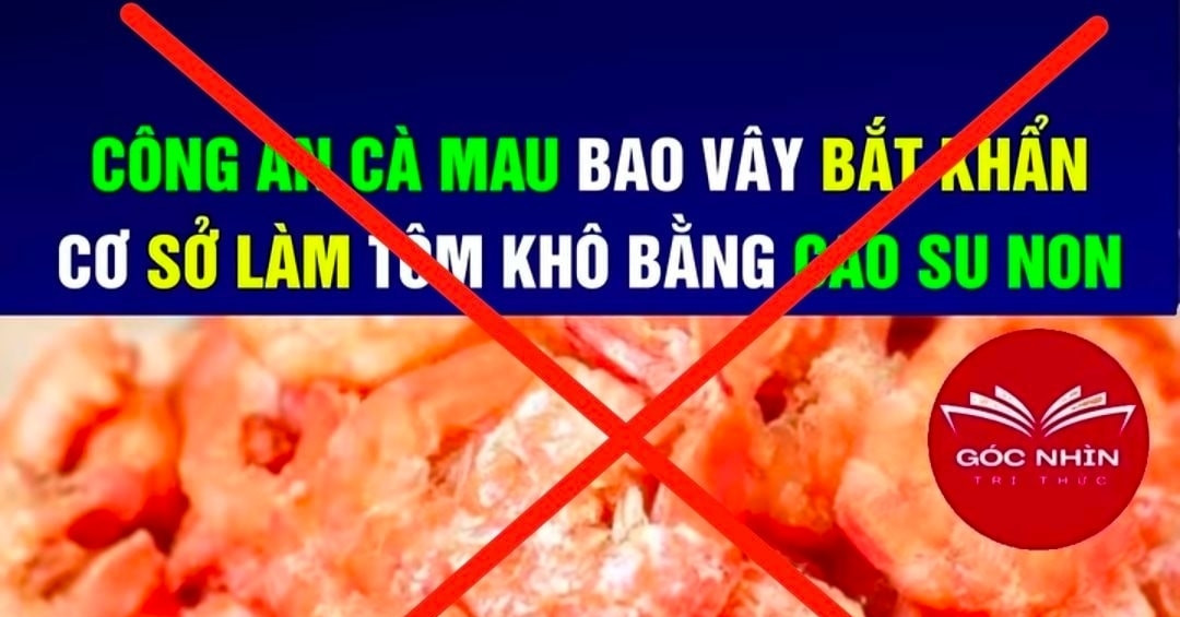 Triệu tập người đàn ông Hà Nội tung tin giả &amp;apos;tôm khô Cà Mau làm bằng cao su non&amp;apos;