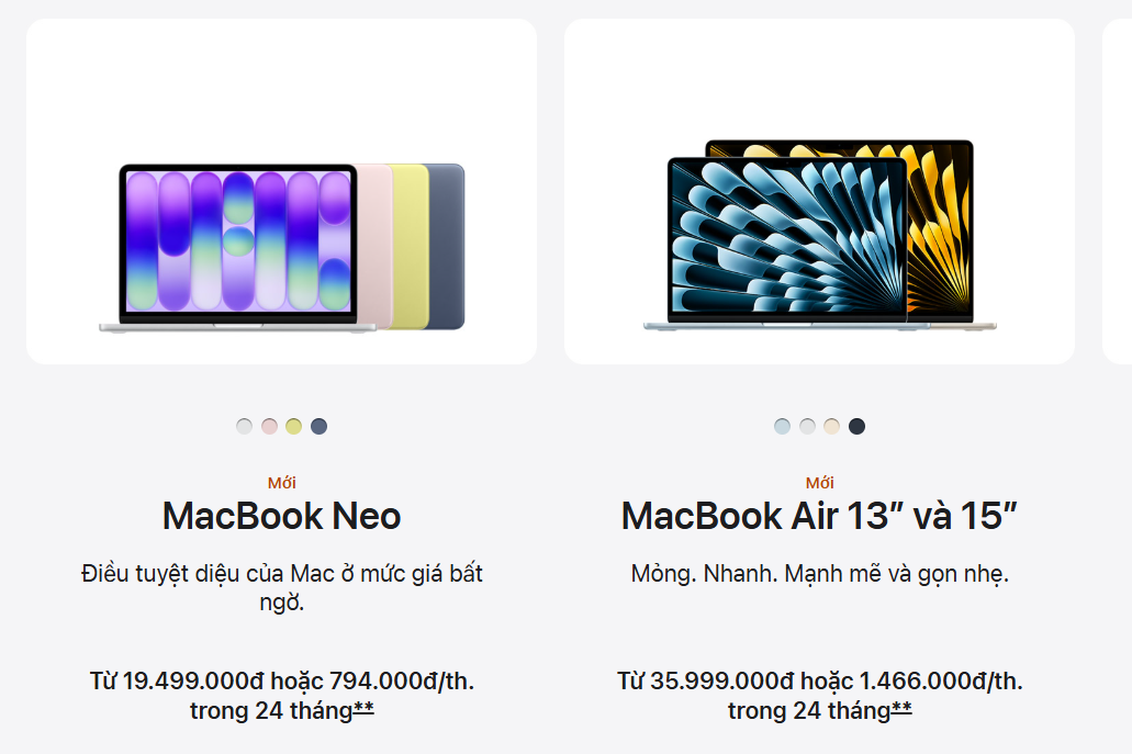 iPad, MacBook tăng giá hàng triệu đồng ở Việt Nam