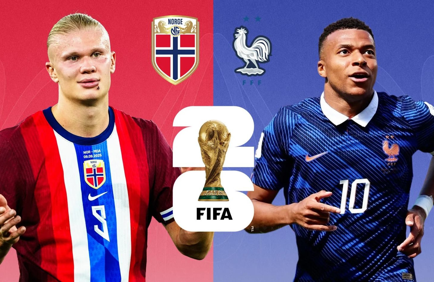 Trực tiếp bóng đá Na Uy vs Pháp: Haaland đọ tài Mbappe