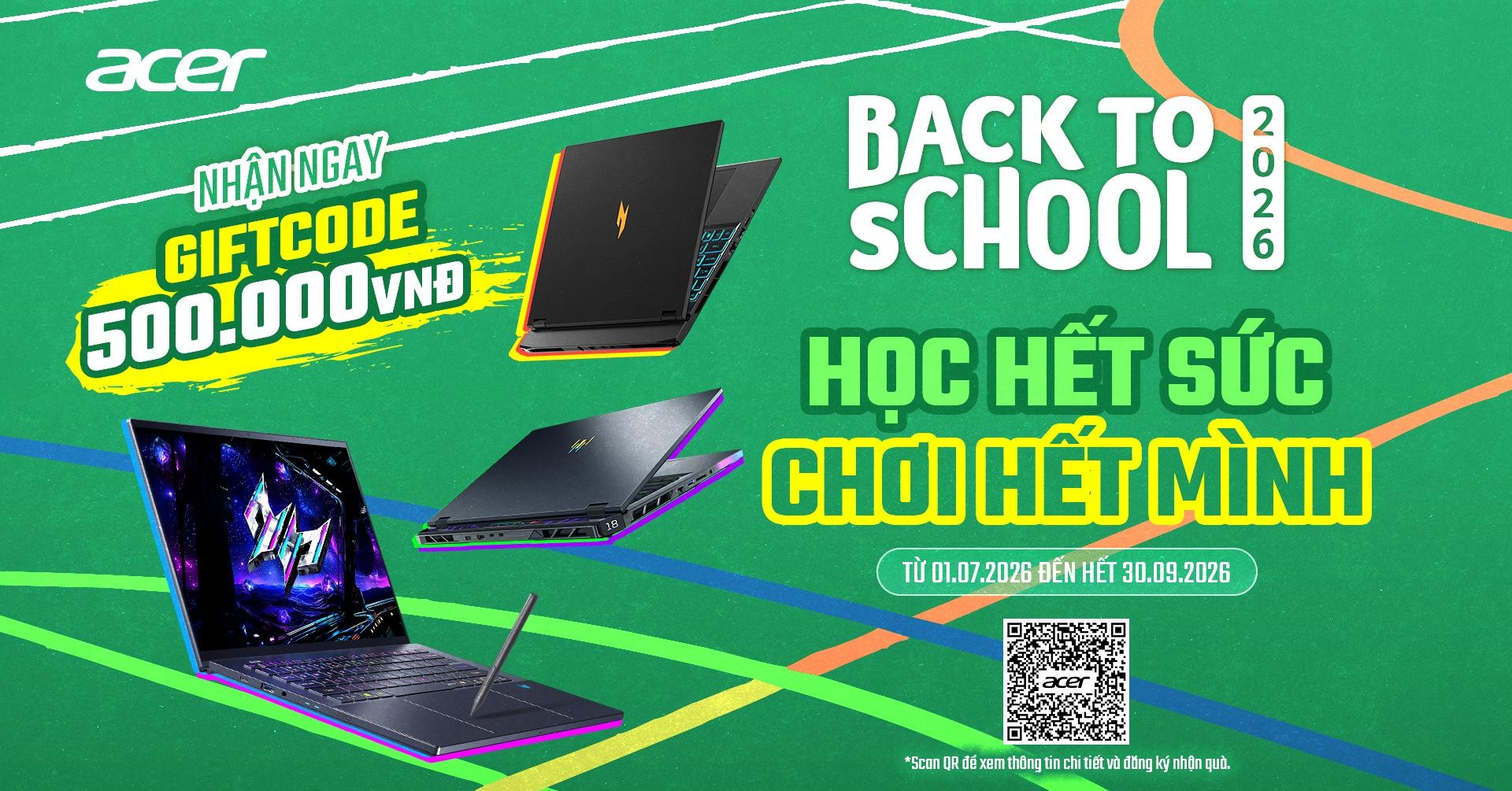 Acer Back To School 2026: Ưu đãi lớn khách mua laptop