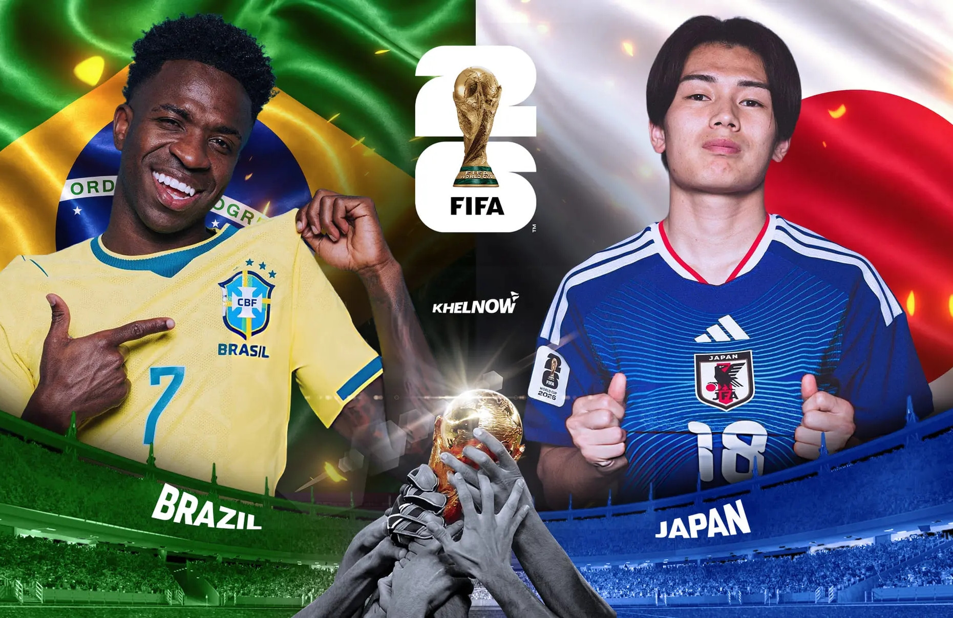 Trực tiếp bóng đá Brazil 0-0 Nhật Bản: Đội hình siêu tấn công