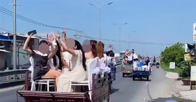 Vụ đoàn đưa dâu bằng xe ba bánh: 4 tài xế bị phạt, tịch thu 3 phương tiện