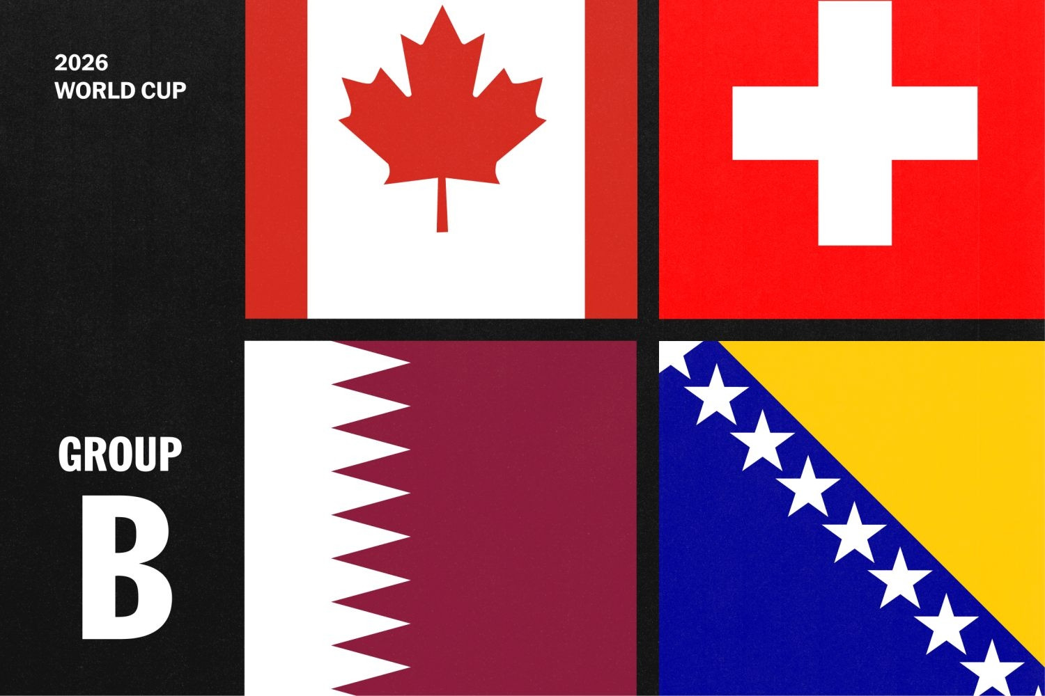 Lịch thi đấu bảng B World Cup 2026 mới nhất: Niềm tin vào đồng chủ nhà Canada
