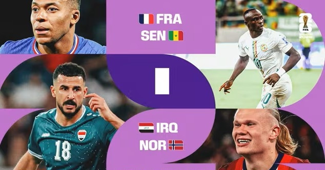 Lịch thi đấu bảng I World Cup 2026 mới nhất: Pháp gặp lại ác mộng 2002