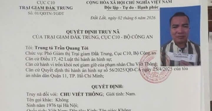 Phạm nhân trốn khỏi bệnh viện, công an phát lệnh truy nã