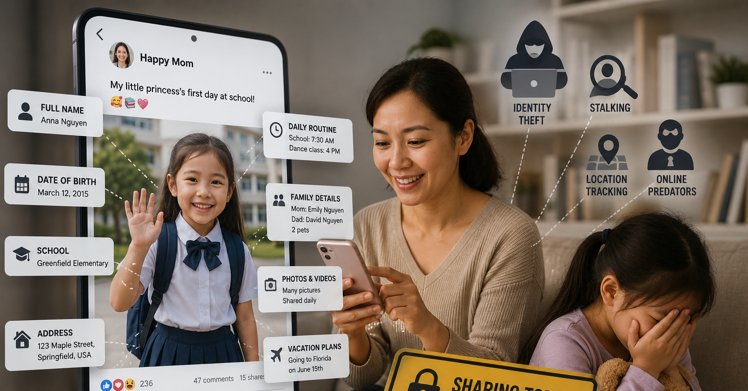 Nhiều phụ huynh chia sẻ ảnh, video của con vô tội vạ trên mạng xã hội