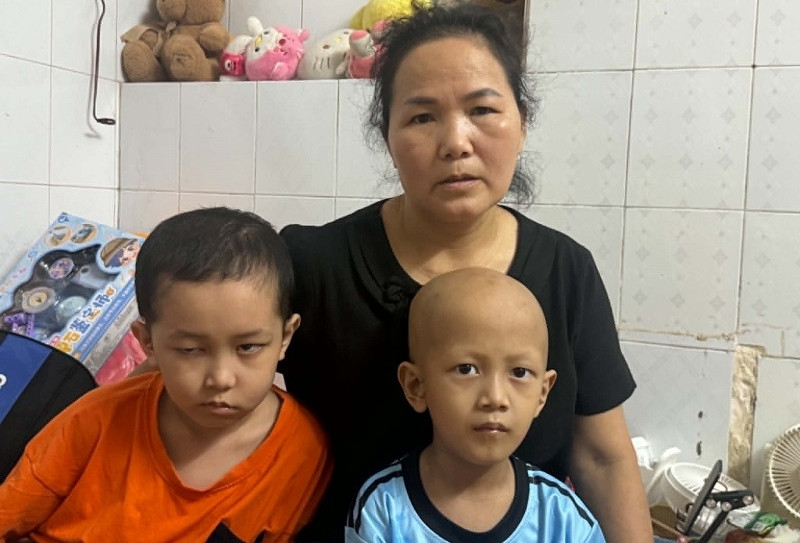 Gia đình nghèo ở Hà Tĩnh có 2 con mắc ung thư não cần cộng đồng giúp đỡ