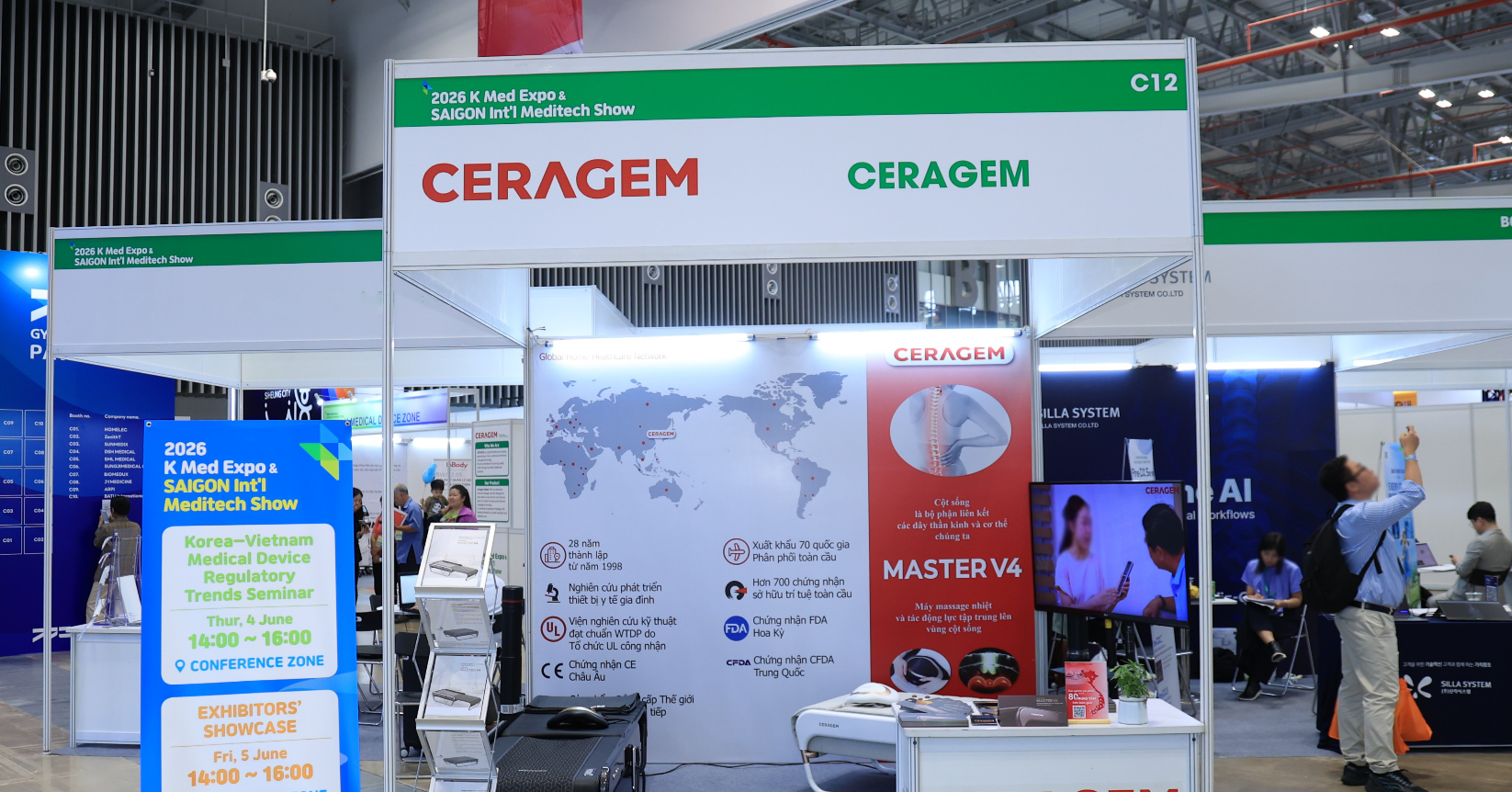Ceragem mang giải pháp chăm sóc cột sống thông minh đến K-Med Expo 2026