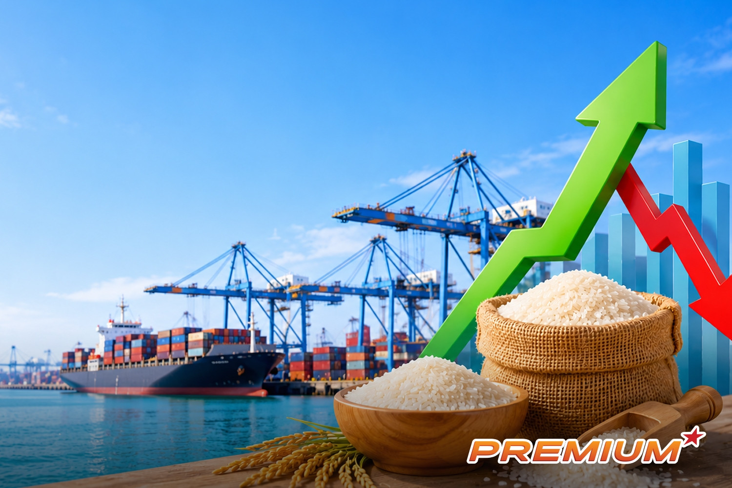 Gạo xuất khẩu tăng lượng nhưng giảm giá, kim ngạch toàn ngành 2,09 tỷ USD