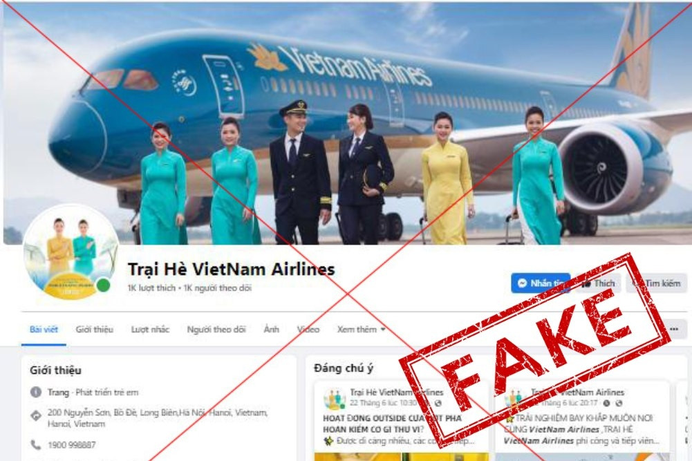 Vietnam Airlines cảnh báo các hình thức giả mạo trên mạng mùa cao điểm hè