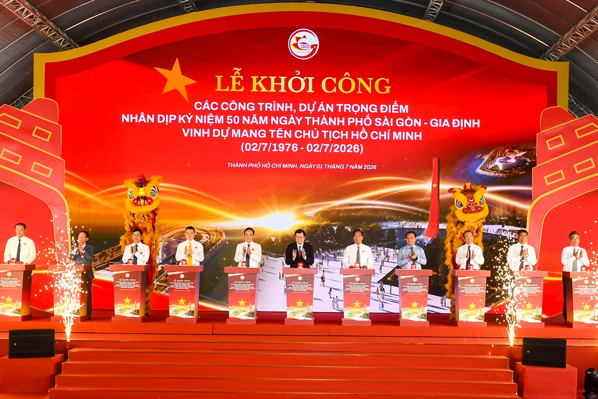 Mừng 50 năm mang tên Bác, TPHCM khởi công 8 dự án hơn 253.000 tỷ đồng