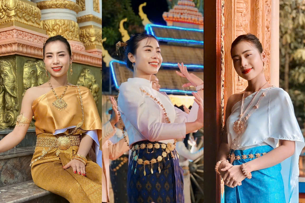 Cô gái Khmer dành tiền lương giữ trang phục truyền thống, nối dài điệu múa quê hương