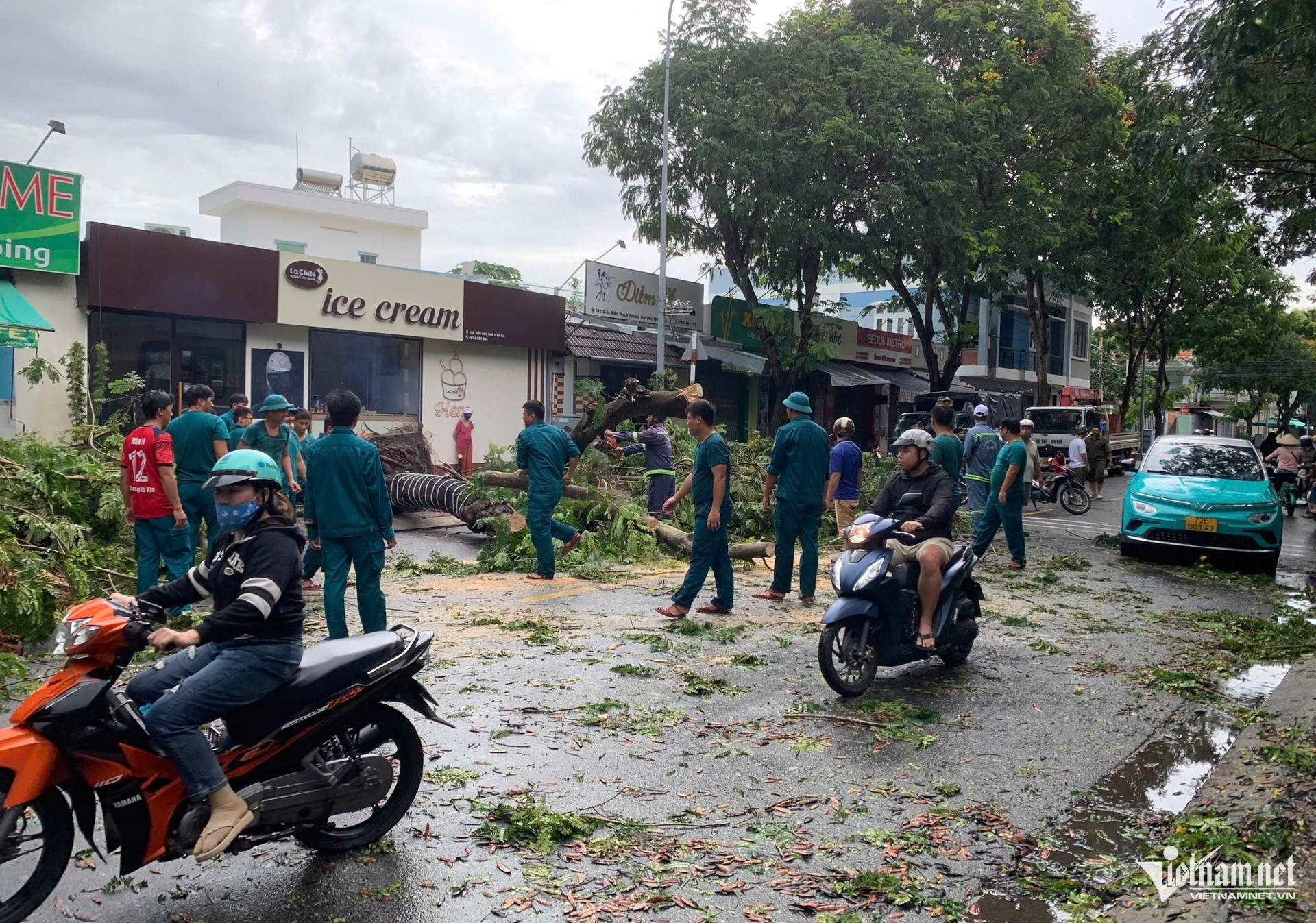 W-Mưa gió lớn quật ngã nhiều cây xanh, đè trúng ô tô ở TPHCM.5.jpg