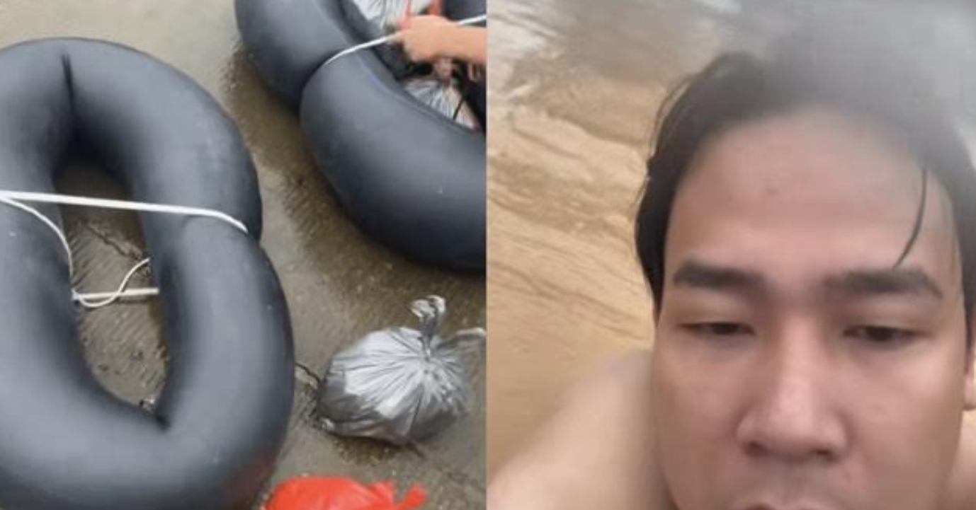 Con trai ôm lốp xe bơi hơn 3 giờ giữa lũ dữ để tìm cha mẹ