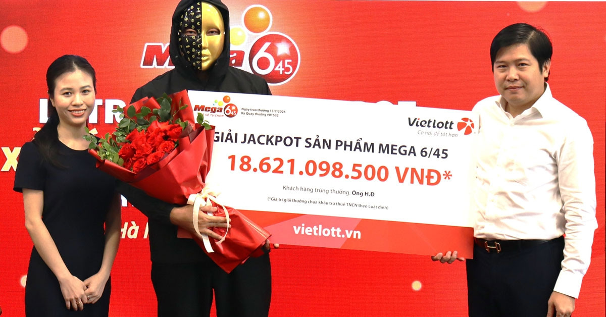 Cán bộ văn phòng tại Huế trúng độc đắc Vietlott hơn 18,6 tỷ đồng