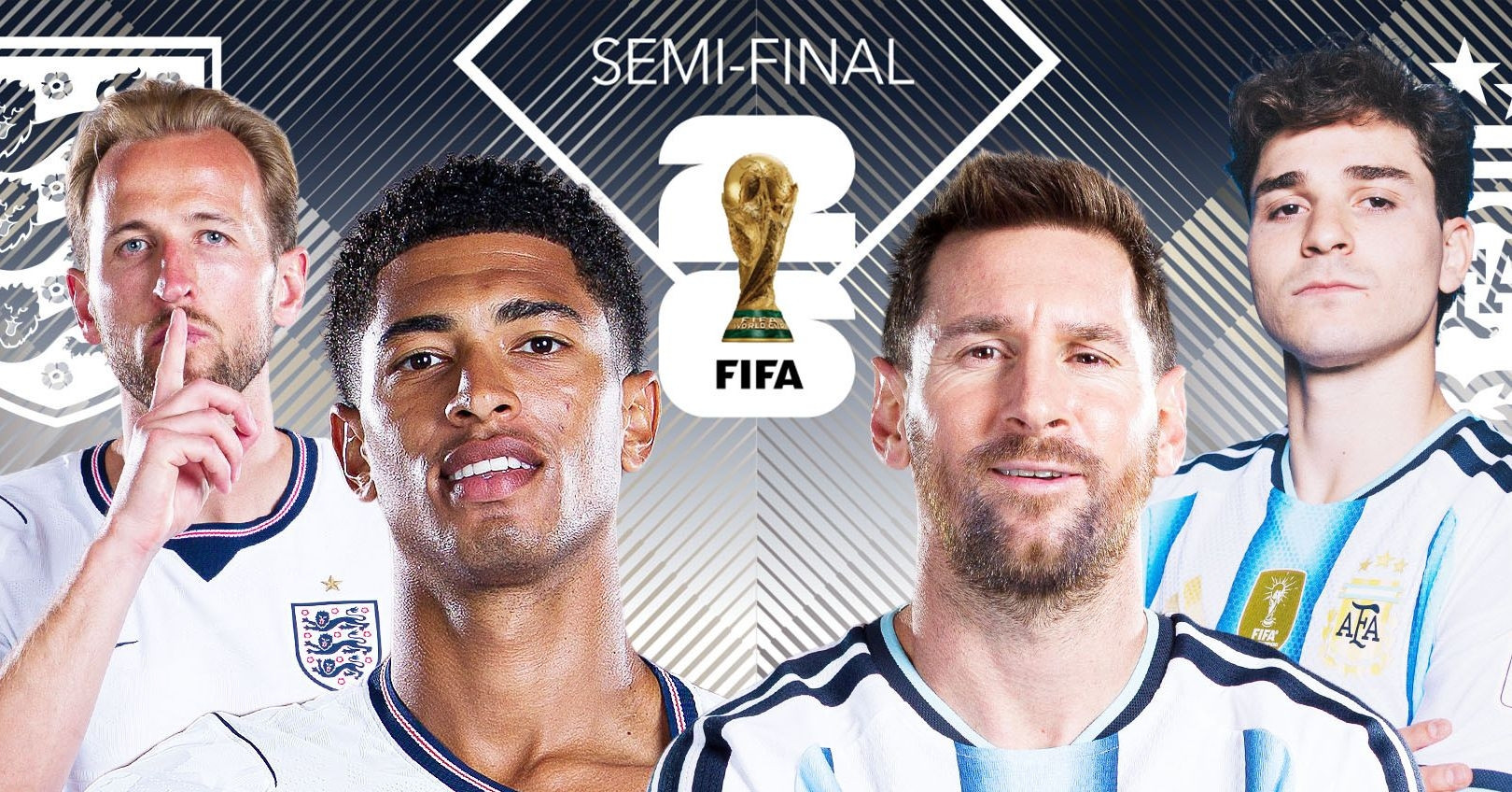 Trực tiếp Anh 0-0 Argentina: Thế trận hấp dẫn (H1)