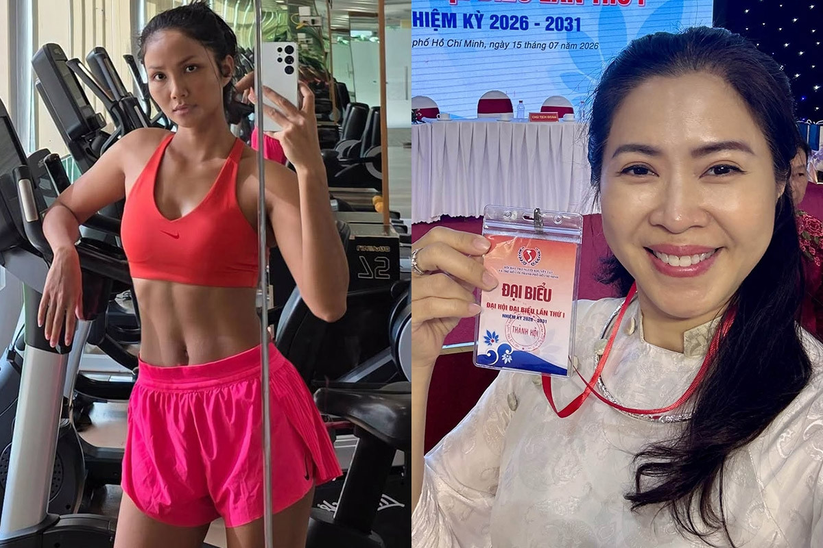 H'Hen Niê khoe vòng eo săn chắc, MC Quỳnh Hoa báo tin vui