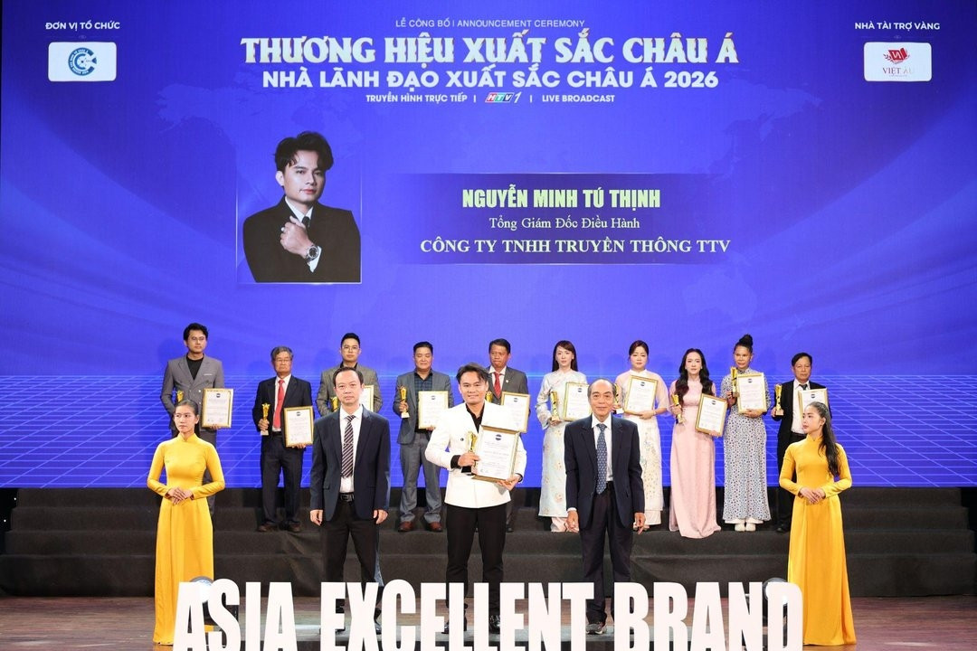 Truyền thông TTV nhận ‘cú đúp’ giải thưởng tại Asia Excellent Brand 2026