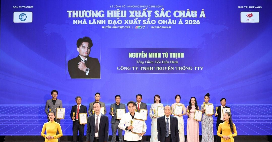 Truyền thông TTV nhận ‘cú đúp’ giải thưởng tại Asia Excellent Brand 2026