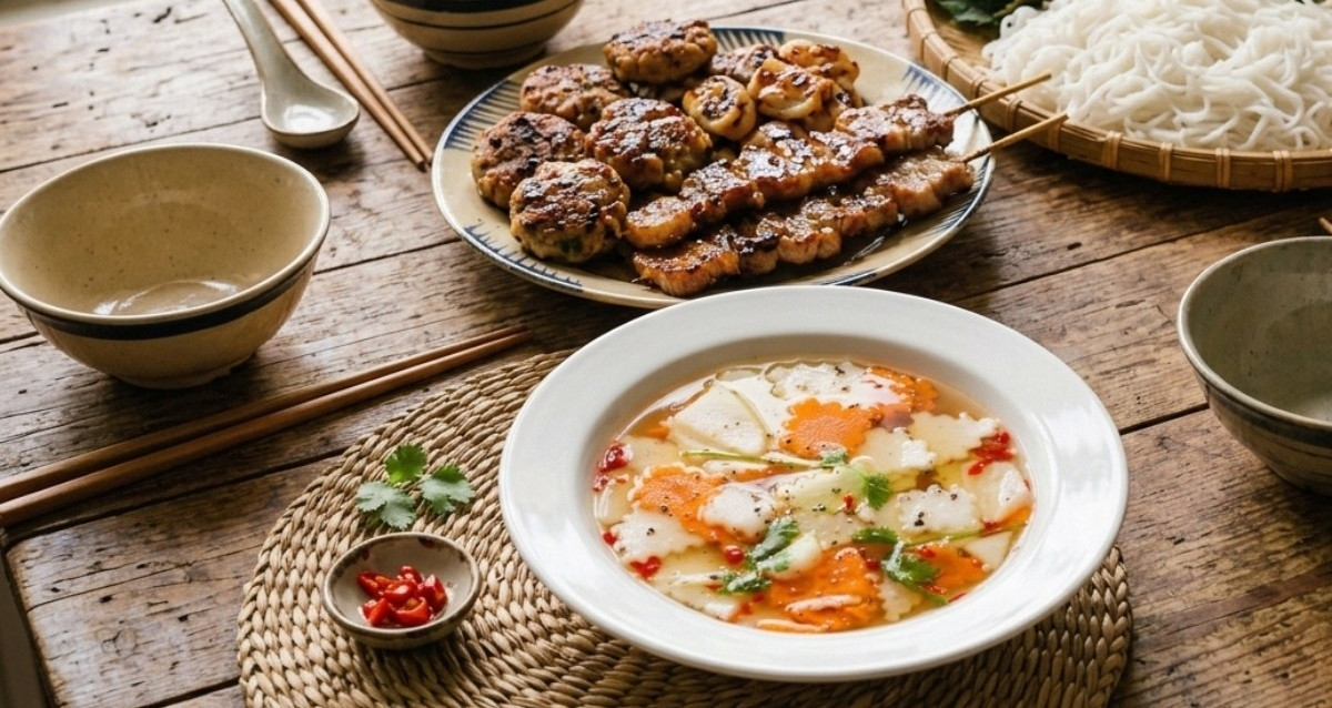 Công thức pha nước chấm bún chả đơn giản tại nhà
