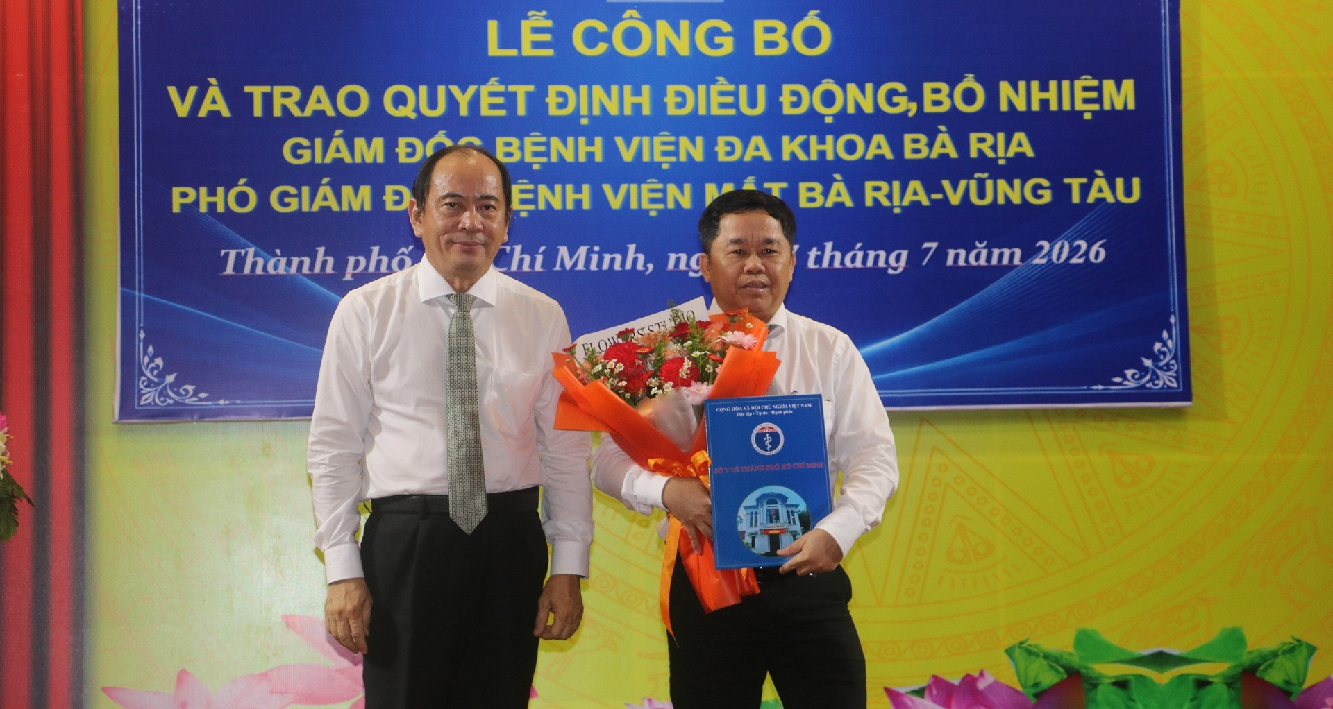 Phó Giám đốc Sở Y tế TPHCM được điều động làm Giám đốc Bệnh viện Đa khoa Bà Rịa