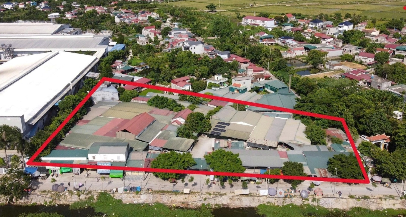 Thanh Hóa yêu cầu kiểm tra vụ khu chợ hàng nghìn mét vuông mọc lên trái phép