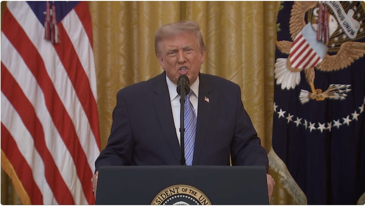Tổng thống Mỹ Donald Trump. Ảnh chụp qua video CNN