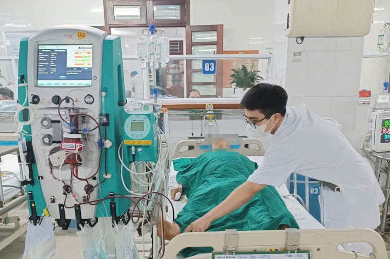 Suy đa tạng phải lọc máu khẩn cấp sau khi ăn mật cá trắm