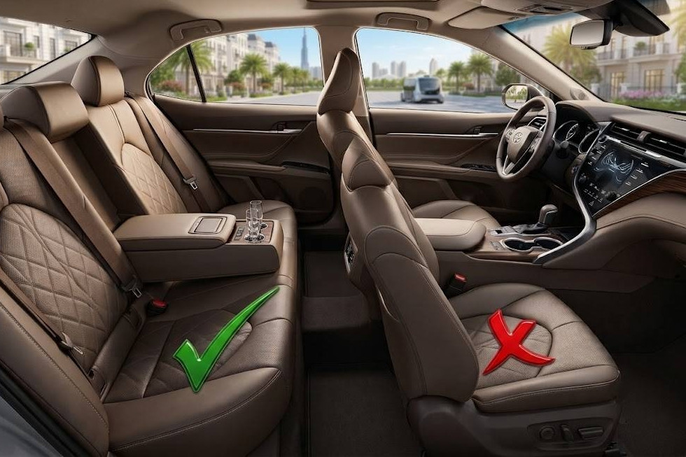 Vì sao ghế ngồi phía sau bên phụ luôn được xem là vị trí VIP nhất trên ô tô?