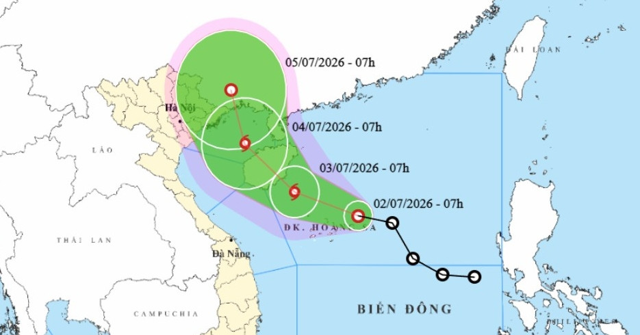 Áp thấp nhiệt đới sắp mạnh lên thành bão số 1, hướng vào Bắc vịnh Bắc Bộ