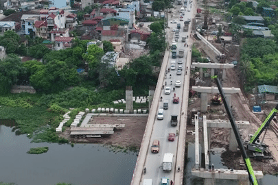 Công trường nâng cấp Quốc lộ hơn 9.000 tỷ ở cửa ngõ phía Tây Hà Nội