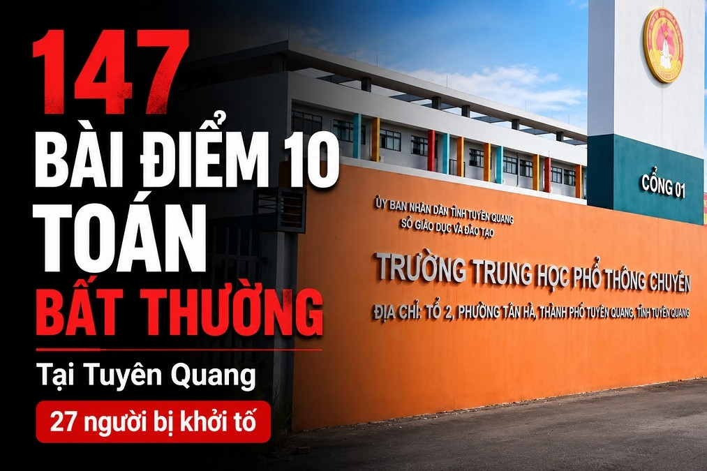 Loạt bị can bị khởi tố trong vụ 147 điểm 10 tại Tuyên Quang