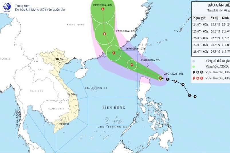 Bão Noul hình thành gần Biển Đông, đang tiếp tục mạnh lên