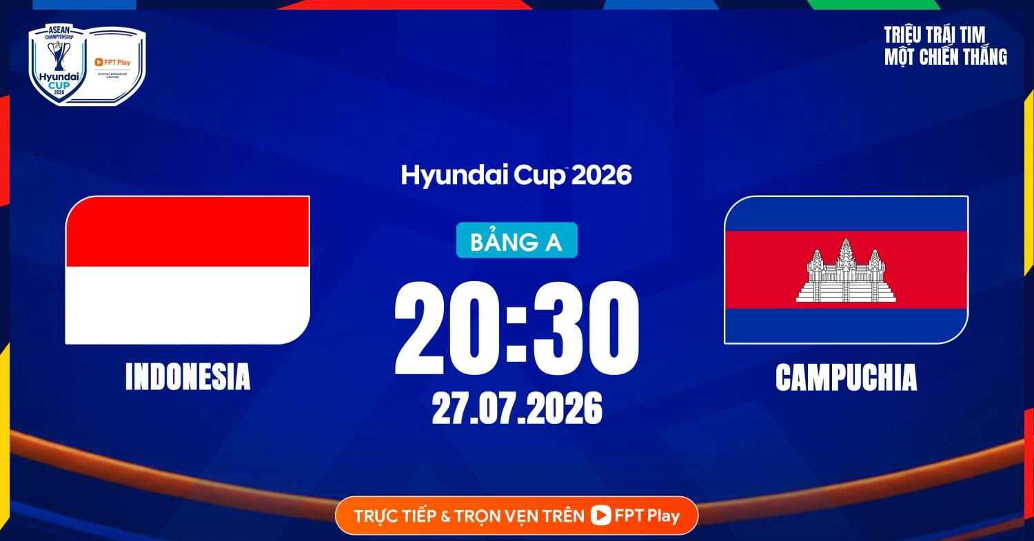 Lịch thi đấu ASEAN Cup 2026 hôm nay 27/7