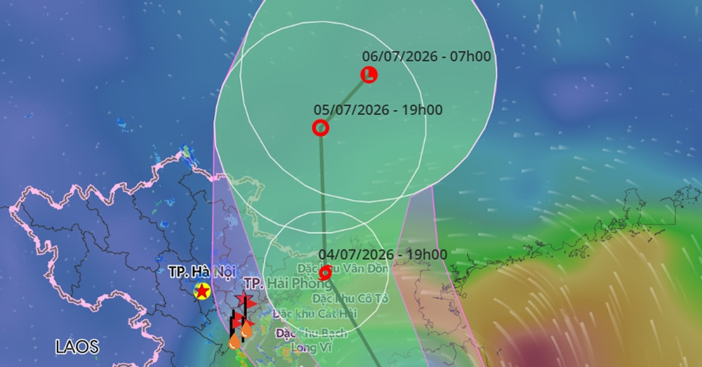 Bão số 1 Maysak cách Bạch Long Vĩ 280km, đổ bộ vùng biển Quảng Ninh tối 4/7