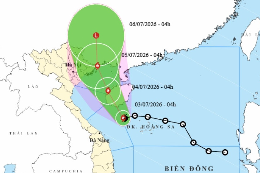 Bão số 1 chính thức hình thành, hướng vào ven biển Quảng Ninh - Hải Phòng