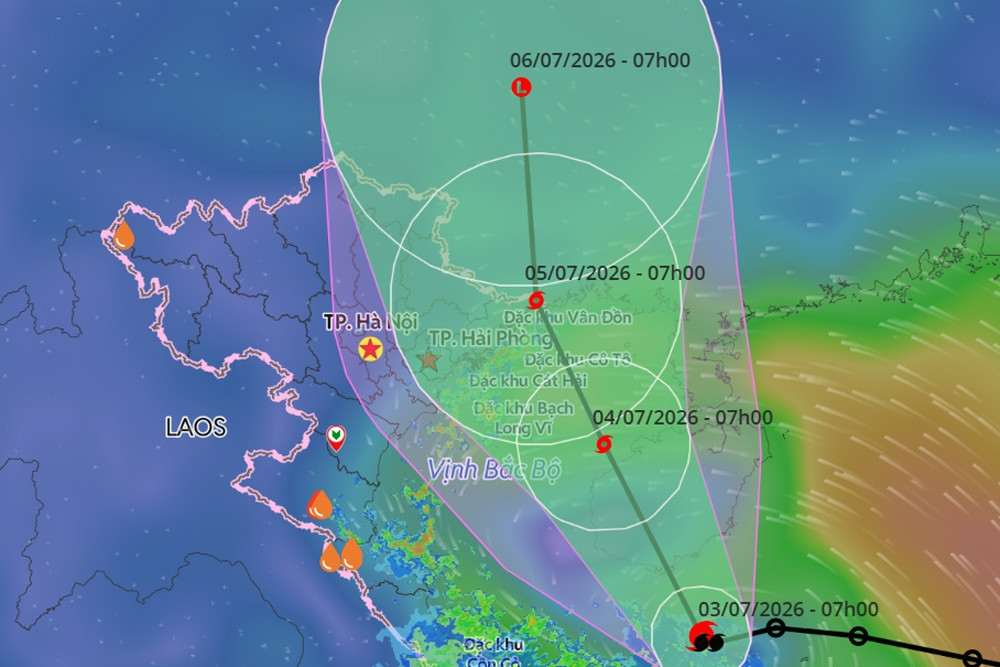 Bão số 1 Maysak đổi hướng, Đông Bắc Bộ sắp hứng mưa rất to
