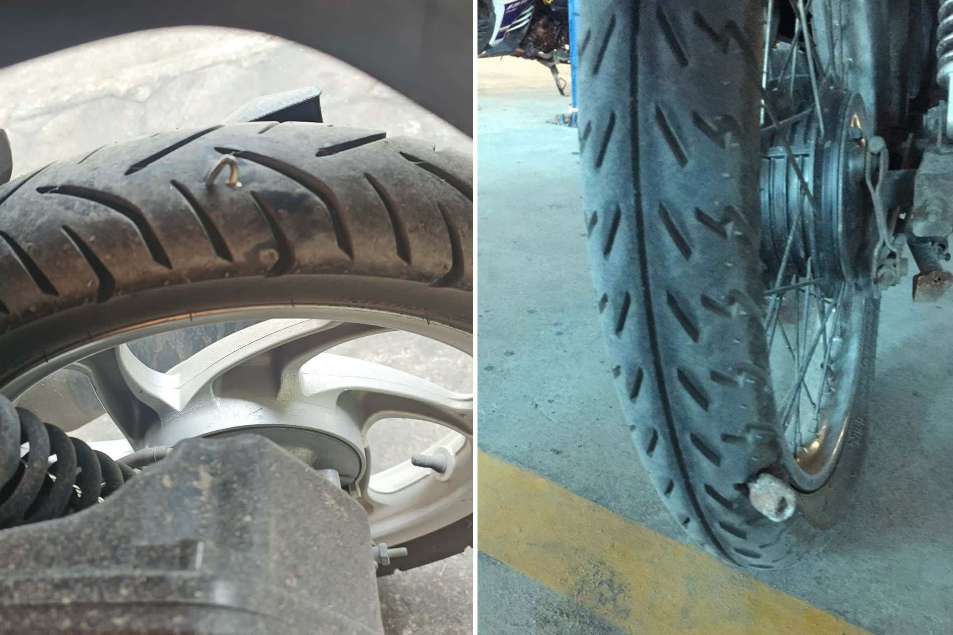 Lốp sau xe máy hay bị dính 'dị vật' hơn lốp trước, đây là nguyên nhân