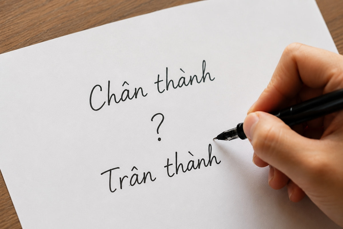 Chân thành hay trân thành? Đâu mới là từ đúng chính tả
