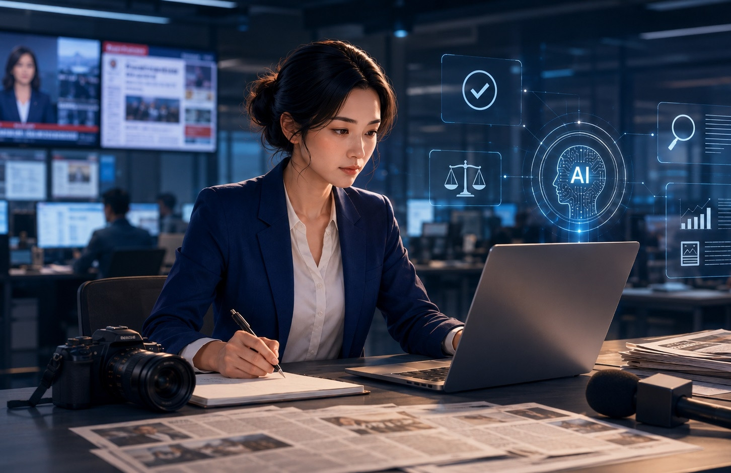 Ứng dụng AI trong làm báo: Cần 'hàng rào' ngăn tin giả, deepfake