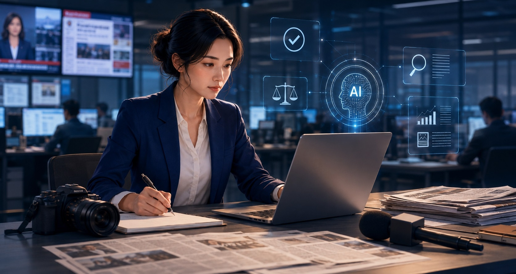 Ứng dụng AI trong làm báo: Cần "hàng rào" ngăn tin giả, deepfake