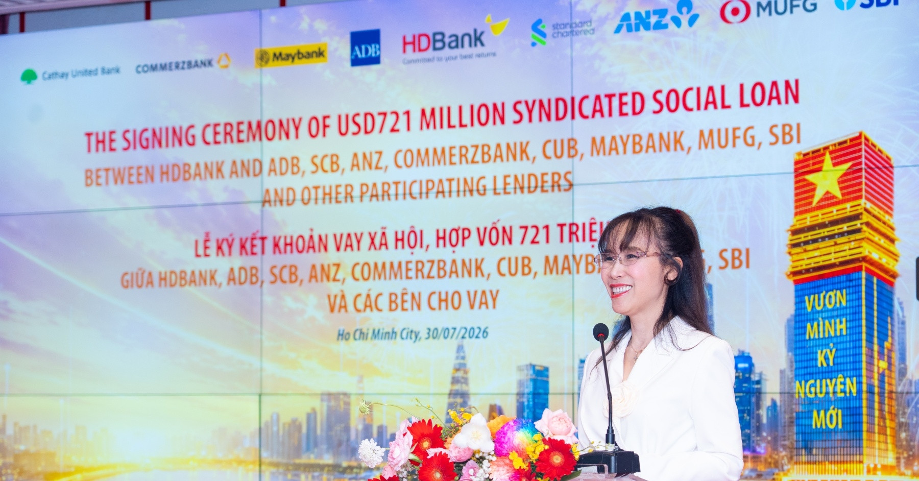 HDBank huy động thành công khoản vay xã hội hợp vốn quốc tế 721 triệu USD