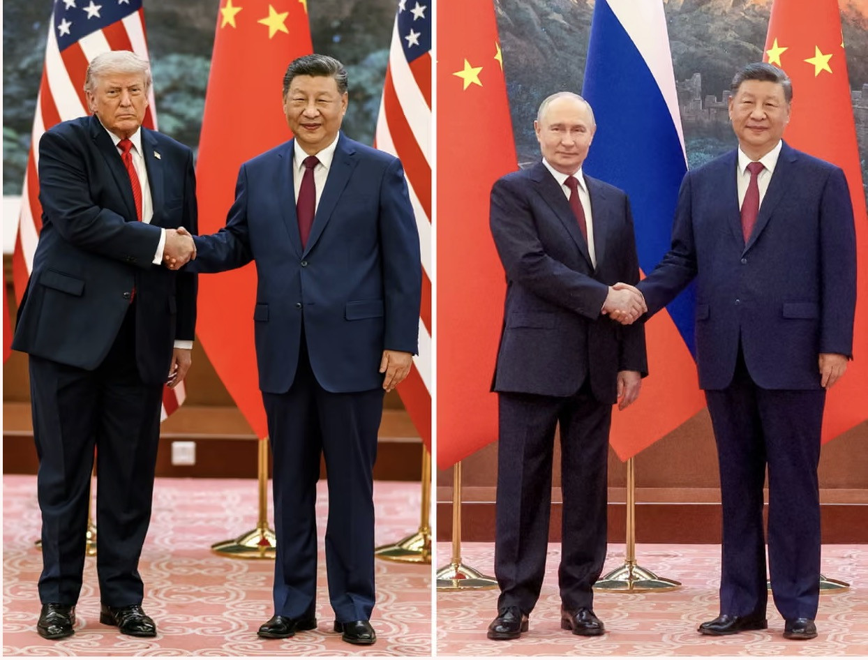 Trump, Tập và Putin. Ảnh: White House press office/Maxim Stulov/Sputnik
