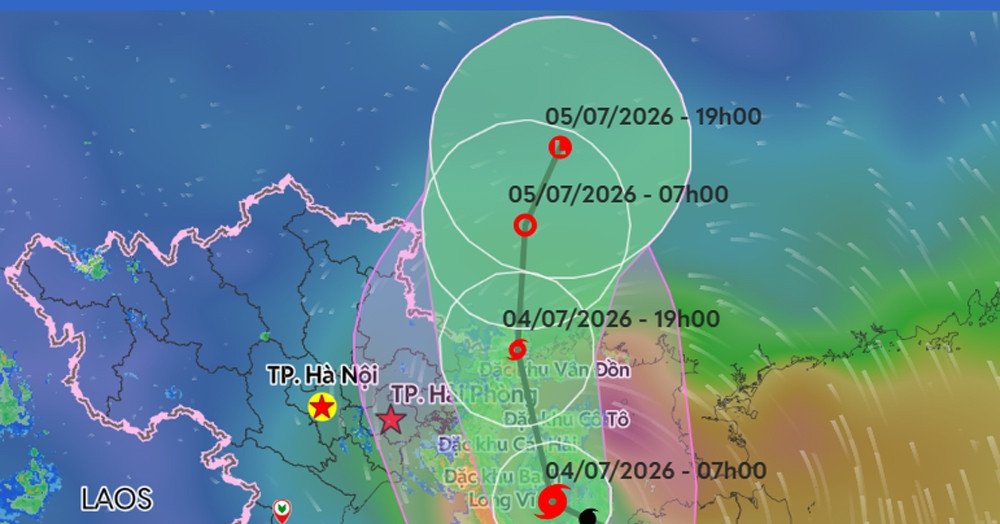 Hoàn lưu bão số 1 Maysak áp sát đất liền Quảng Ninh - Hải Phòng