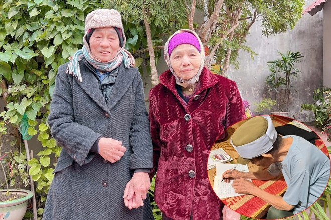 Cụ ông 92 tuổi ở Hưng Yên tự tay viết tiểu sử của vợ để đọc trong đám tang