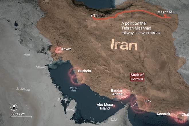 Mỹ tấn công cầu đường sắt chiến lược nối Iran với Trung Quốc và Nga