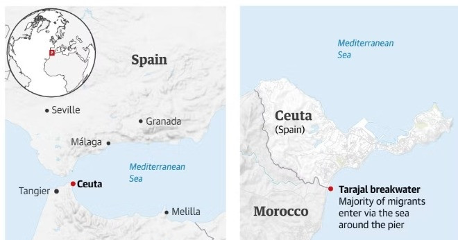 Vì sao Ceuta trở thành &amp;apos;điểm nóng&amp;apos; giữa khủng hoảng nhập cư ở Tây Ban Nha?
