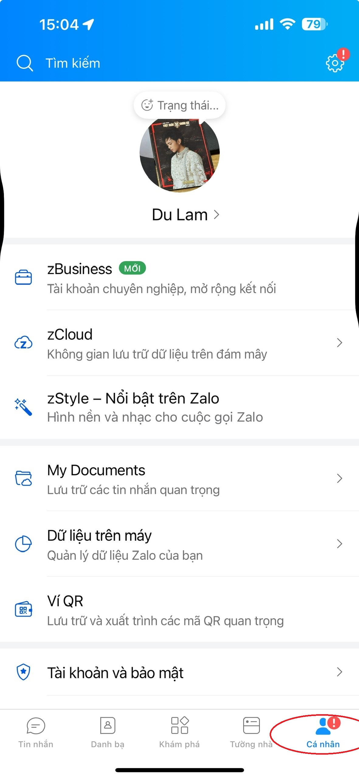 bo nho dem zalo