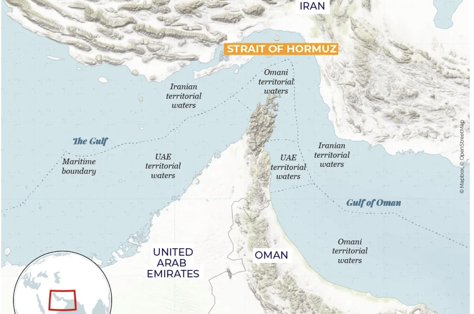 Eo biển Hormuz. Ảnh: WION