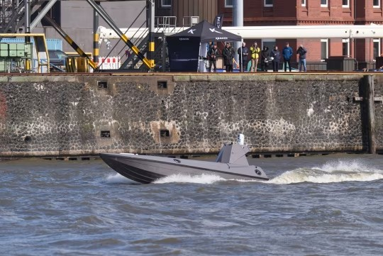 A component in the cameras of the Kraken K3 Scout drone transmitted a signal to China, U.K. officials said. Marcus Brandt/dpa/ZUMA Press